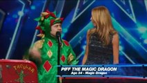 America's Got Talent 2015 Piff The Magic Dragon Auditions 1