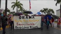 Gran marcha a favor de la excarcelación de independentista puertorriqueño