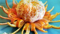 FRUIT CARVING: Orange Flowers (Tangerines & Oranges)