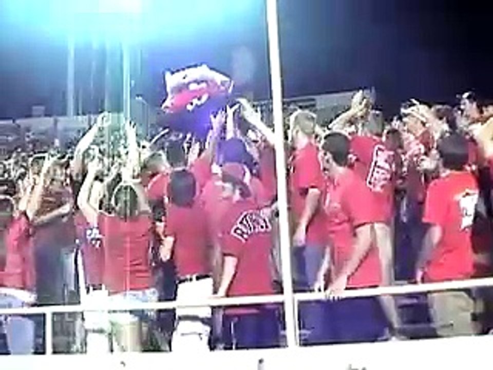 Raider Red crowd surfing