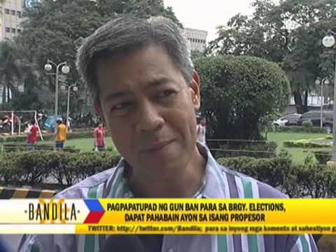 Gun ban starts ahead of barangay elections
