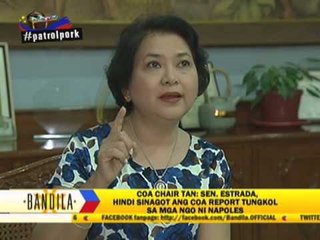 Return misused 'pork', COA chief tells Jinggoy