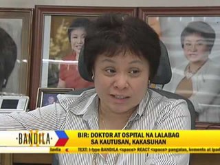 No direct payments to doctors in new BIR rule