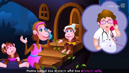Five Little Monkeys Jumping On The Bed - Part 1 - The Naughty Monkeys - ChuChu TV Kids Songs