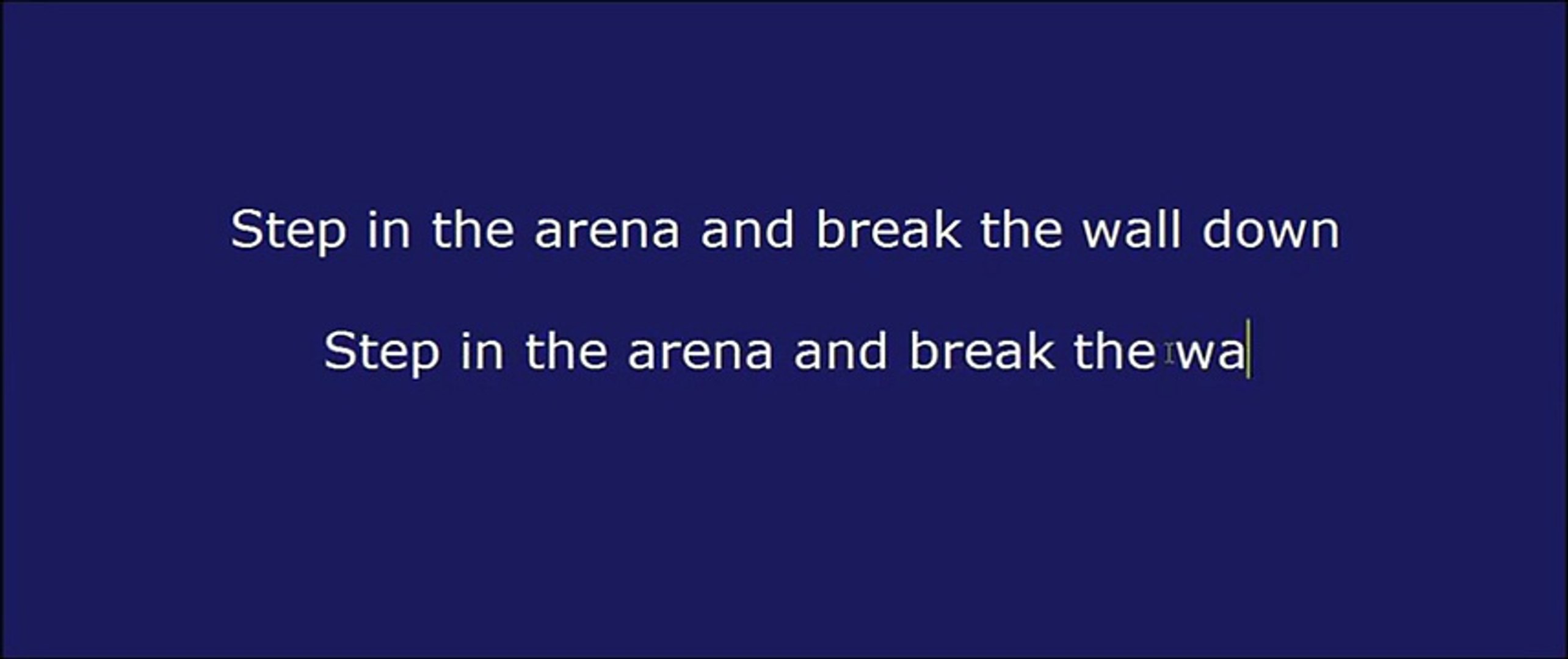 Wwe Chris Jericho Old Theme Song Lyrics Break Down The Walls 7p Video Dailymotion