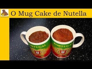 receita do Mug cake de nutella (rapida e facil)