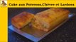 cake salé aux poivrons,chèvre et lardons (recette facile)