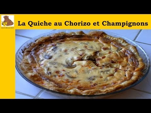 La quiche au chorizo et champignons (recette rapide et facile) HD