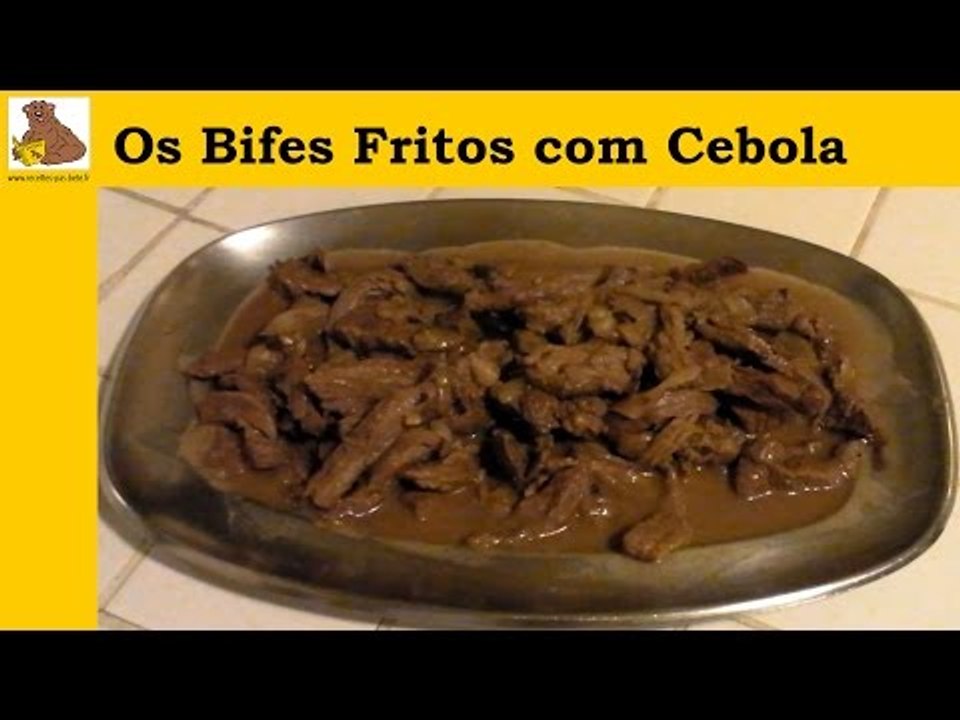 Os bifes fritos com cebola (receita fácil é rapida) HD