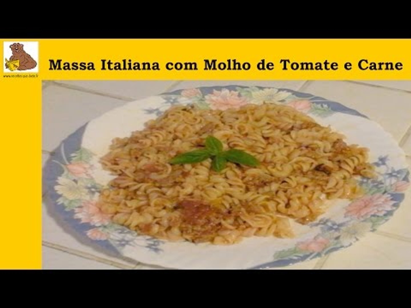 Massa italiana com molho de tomate e carne (receita fácil) HD - Vidéo  Dailymotion