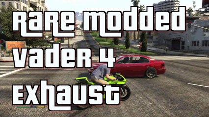 GTA 5 Online "Modded Shitzu Vader" Motorcycle With 4 Exhausts Rare Secret Modded Bike