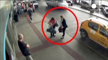 Shocking video: Woman tries to sell her baby for 500$ in Istanbul airport toilet - security cam