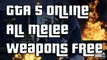 GTA 5 Online All Melee Weapons Free Molotov Crowbar Bat & More Glitch 
