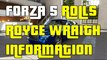 Forza 5 Rolls Royce Wraith Information Gameplay 