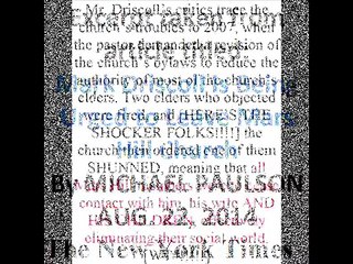 NEW: Mark Driscoll is HORRIFYING? Read this NY Times article excerpt—it will SHOCK U!!!!