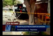 San Borja: Mujer murió tras choque de vehículo contra frontis de una vivienda