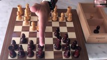 Defensa siciliana Trampa Morra | Celada Ajedrez chess | Error en la colocación del tablero.
