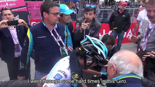 Giro d'Italia 2015 - stage 20: Fabio Aru post race interview