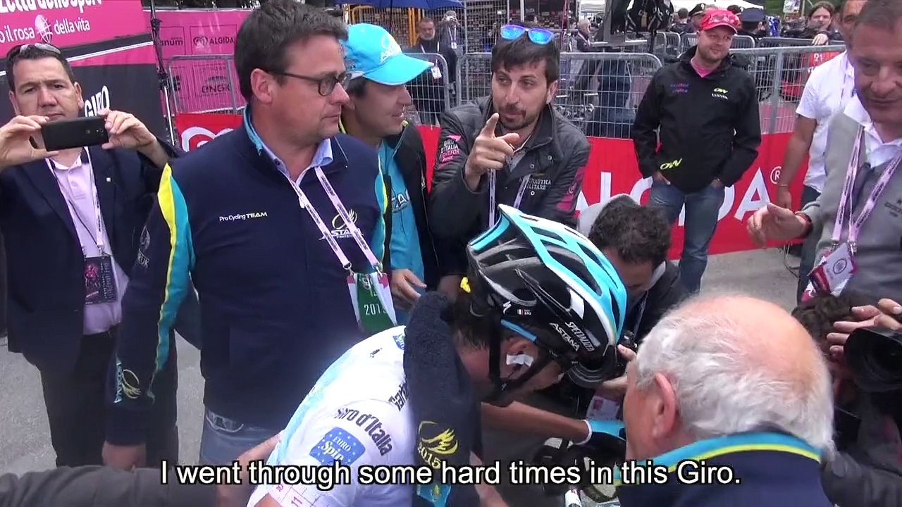Giro d'Italia 2015 - stage 20: Fabio Aru  post race interview