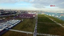 Yenikapı'daki fetih kutlamasının havadan görüntüleri