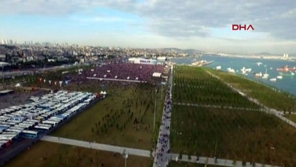 Yenikapı'daki fetih kutlamasının havadan görüntüleri