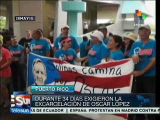 Puertorriqueños piden la liberación del independentista Oscar López