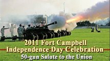 50 gun salute at the 2011 Fort Campbell Independence Day Celebration