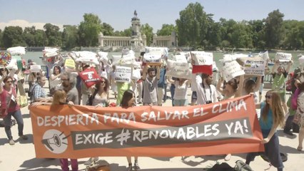 Acción en Madrid Despierta para salvar el clima contra el cambio climático