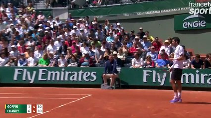 Le smash en deux temps de Jérémy Chardy contre David Goffin