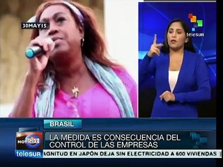 Brasileños protestan contra la tercerización laboral