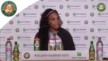 Conférence de presse Serena Williams Roland-Garros 2015 / 3e Tour