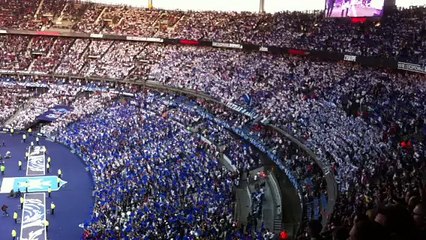 Le président, Stéphane D , Nathan et Hugo au stade de France