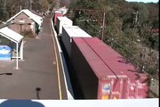 Freight Train Through Bullaburra Station - Australian Trains, New South Wales