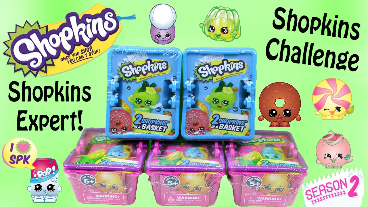 SHOPKINS CHALLENGE with our "Shopkins Expert" | Shopkins Baskets - Sonic Boom Dog Tag