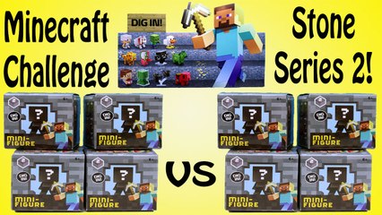 MINECRAFT CHALLENGE | Minecraft Stone Series 2 Blind Box Surprise Challenge Awesome Toys TV