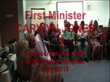 First Minister Carwyn Jones meets front-line NHS Wales staff in Swansea