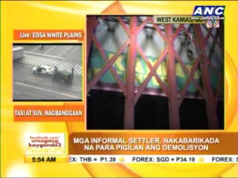 West Kamias residents set up barricade vs demolition