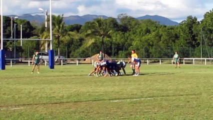 Essai de l'OLYMPIQUE, mais la voix de fond, dédicace à SANUA et son CARTON ROUGE