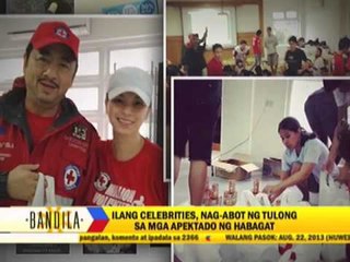 Celebrities give aid to flood victims
