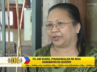 Heroine Pinay nurse back in the Philippines