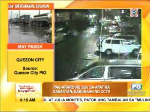 Caught on cam: SUV rams 4 parked cars in Manila