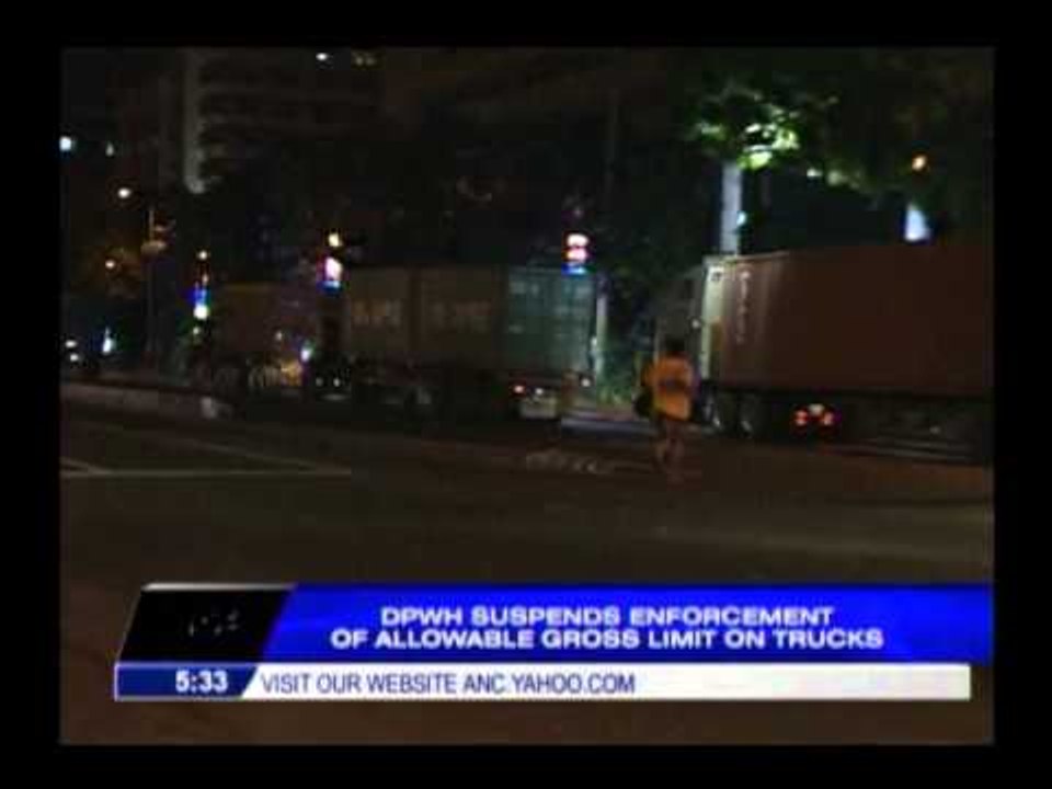 DPWH suspends ban on large trucks