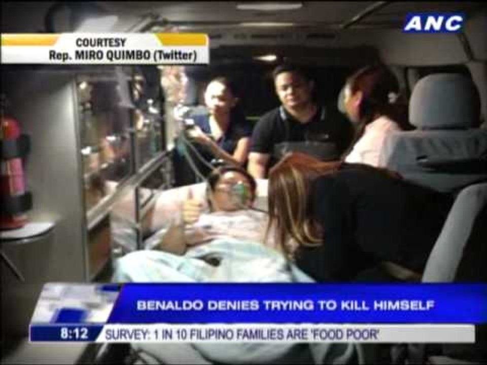 Benaldo denies suicide try, surprises Belmonte