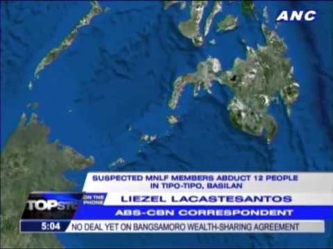 Suspected MNLF members abduct 12 in Basilan