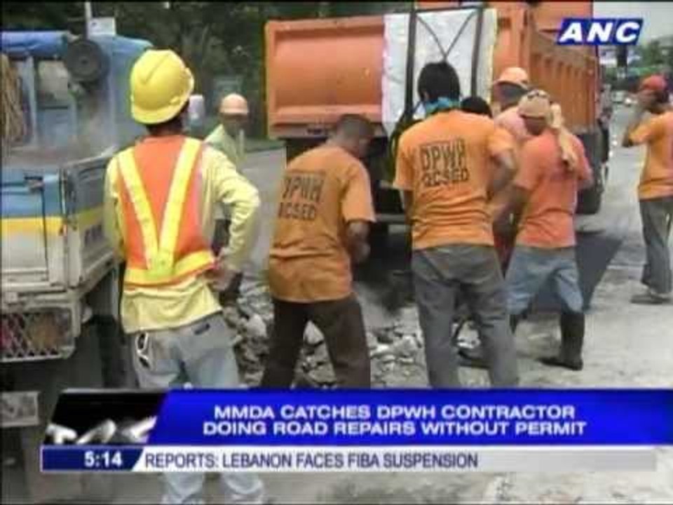 DPWH contractor caught doing repairs without permit
