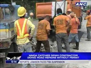 DPWH contractor caught doing repairs without permit