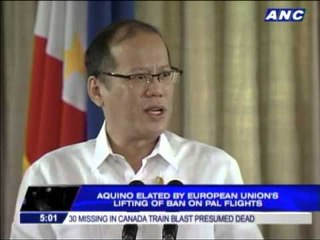 PNoy congratulates CAAP as EU lifts ban on PAL flights