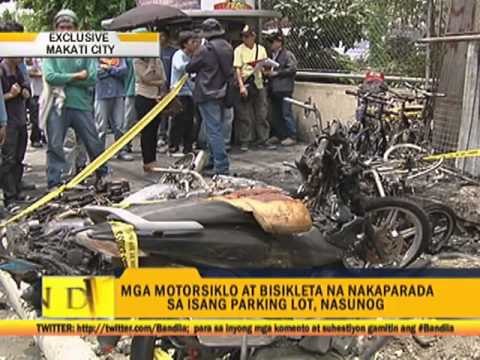 Fire destroys motorbikes parked in Makati