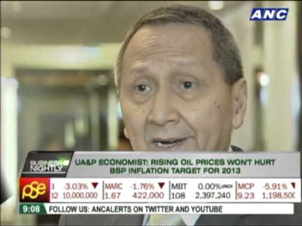 Rising oil prices won't hurt 2013 inflation target