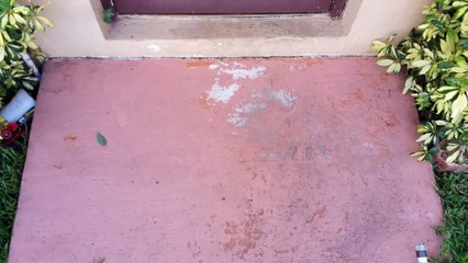 Driveway epoxy removal befor and After www.underpressure-powerwash.com